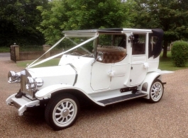 Vintage style wedding car for hire in Southsea